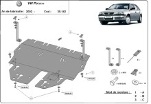 Plieninė variklio apsauga Volkswagen Pointer (2004-2026)