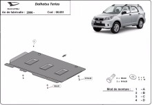 Plieninė pavarų dėžės apsauga Daihatsu Terios (2006-2018)