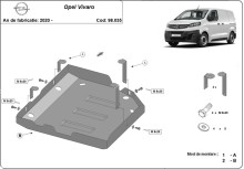 Plieninė AdBlue bako apsauga Opel Vivaro (2020-2026)