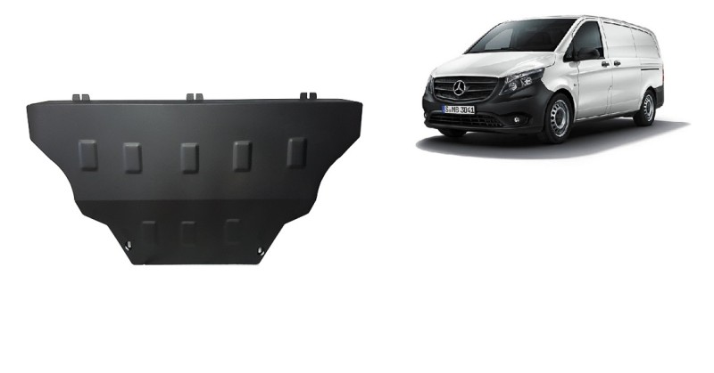 Plieninė variklio apsauga Mercedes V-Classe W447, 4x2, 1.6 D (2014-2026)