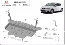 Plieninė variklio apsauga Seat Leon - automatinė pavarų dėžė (2012-2021)
