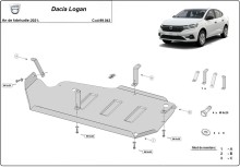 Plieninė kuro bako apsauga Dacia Logan (2021-2026)
