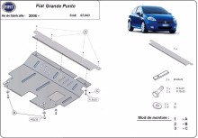 Plieninė variklio apsauga Fiat Grande Punto (2006-2018)