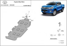 Aliumininė kuro bako apsauga Toyota Hilux Revo (2016-2021)