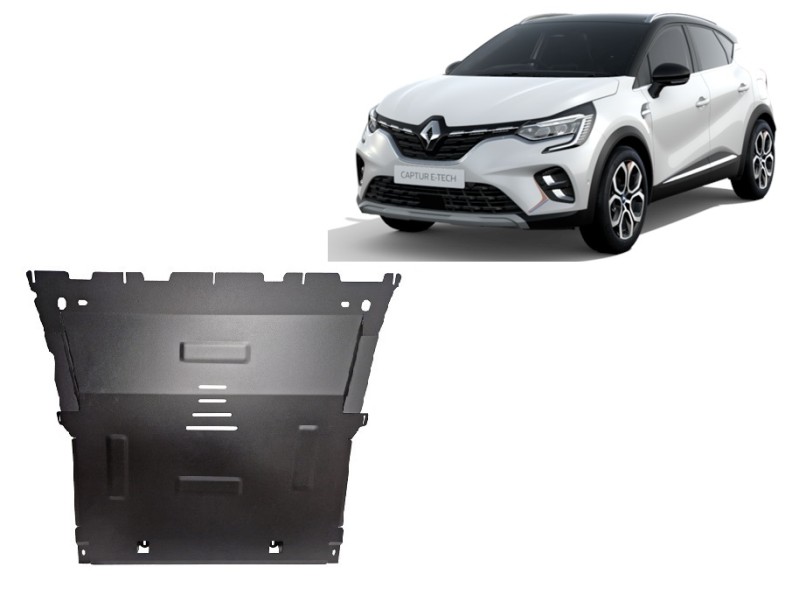 Plieninė variklio apsauga Renault Captur (2019-2026)