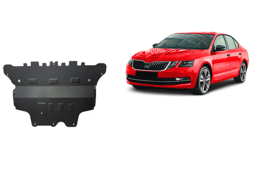 Plieninė variklio apsauga Skoda Octavia 3 - mechaninė pavarų dėžė (2013-2019)