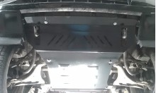 Plieninė pavarų dėžės apsauga Mitsubishi Pajero 4 (V80, V90) (2007-2021)