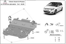 Plieninė variklio apsauga Citroen C4 Picasso (2013-2018)