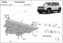 Plieninė variklio apsauga Jeep Renegade (2014-2026)