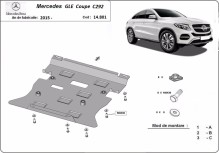 Plieninė variklio apsauga Mercedes GLE Coupe C292 (2015-2019)