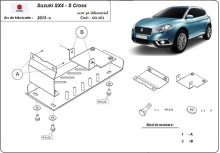 Plieninė diferencialo apsauga Suzuki S-Cross - 4WD (2013-2026)