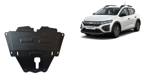 Plieninė variklio apsauga Dacia Sandero 3 Stepway (2021-2026) Plieninė variklio apsauga Dacia Sandero 3 Stepway (2021-2026)