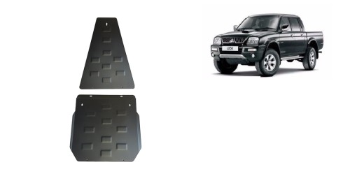 Plieninė pavarų dėžės ir reduktoriaus apsauga Mitsubishi L 200 (1998-2007) Plieninė pavarų dėžės ir reduktoriaus apsauga Mitsubishi L 200 (1998-2007)