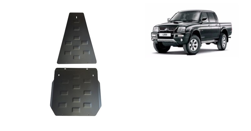 Plieninė pavarų dėžės ir reduktoriaus apsauga Mitsubishi L 200 (1998-2007)