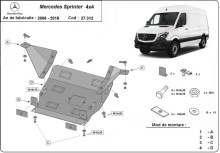 Plieninė variklio apsauga Mercedes Sprinter 906 4x4 (2006-2017)