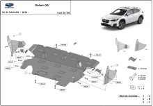 Plieninė variklio apsauga Subaru XV (2018-2022)
