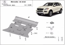 Plieninė variklio apsauga Mercedes ML W166 (2011-2019)