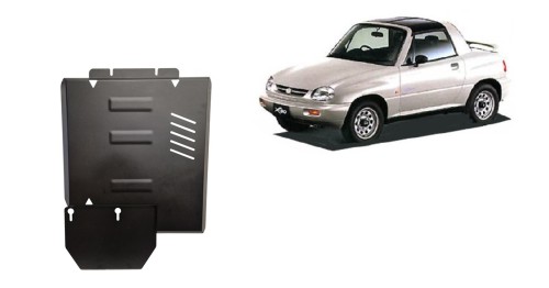 Plieninė pavarų dėžės apsauga Suzuki X90 2.0 (1988-1999) Plieninė pavarų dėžės apsauga Suzuki X90 2.0 (1988-1999)