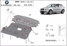 Plieninė variklio apsauga BMW 1 serija E81,E87 (2004-2011)