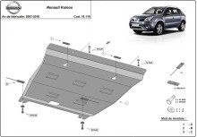 Plieninė variklio apsauga Renault Koleos - Vers 2.0 (2007-2016)