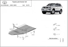 Plieninė pavarų dėžės apsauga Toyota Land Cruiser J120 (2002-2009)