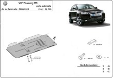 Plieninė automatinės pavarų dėžės apsauga Volkswagen Touareg 7L (2003-2010)