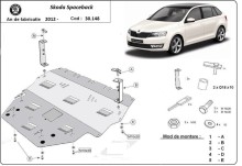 Plieninė variklio apsauga Skoda Spaceback (2013-2019)