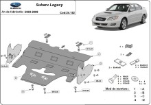 Plieninė variklio apsauga Subaru Legacy IV (2003-2009)