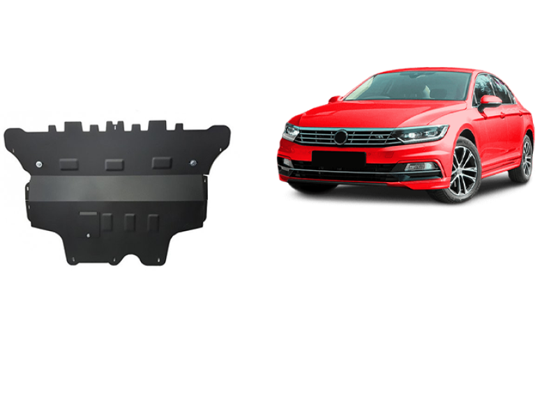 Plieninė variklio apsauga VW Passat B8 - automatinė pavarų dėžė (2014-2023)