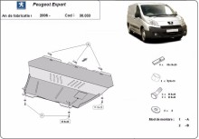 Plieninė variklio apsauga Peugeot Expert (2006-2016)