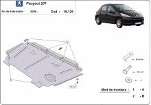 Plieninė variklio apsauga Peugeot 207 (2006-2014)