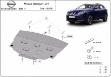 Plieninė variklio apsauga Nissan Qashqai J11 (2013-2021)