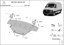 Plieninė variklio apsauga Mercedes Sprinter 907 4x4 (2024-2026)
