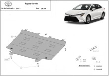 Plieninė variklio apsauga Toyota Corolla (2019-2026)