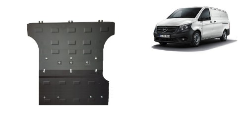 Plieninė variklio apsauga Mercedes Vito W447 - 4X2 (2014-2026) Plieninė variklio apsauga Mercedes Vito W447 - 4X2 (2014-2026)