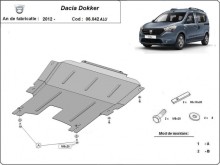 Aliumininė variklio apsauga Dacia Dokker (2012-2021)