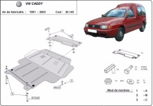Plieninė variklio apsauga Volkswagen Caddy (1991-2003)