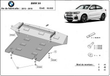 Plieninė variklio apsauga BMW X4 (2014-2018)
