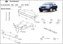 Plieninė variklio apsauga Ford Mondeo 1,2 (1992-2000)
