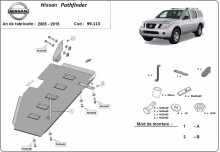 Plieninė kuro bako apsauga Nissan Pathfinder R51 (2005-2015)