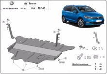 Plieninė variklio apsauga VW Touran - mechaninė pavarų dėžė (2015-2026)