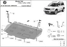 Aliumininė variklio apsauga Skoda Yeti (2009-2012)