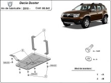 Plieninė diferencialo apsauga Dacia Duster (2010-2013)