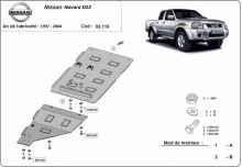 Plieninė pavarų dėžės apsauga Nissan Navara D22 (1997-2004)