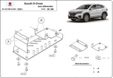 Plieninė diferencialo apsauga Suzuki S-Cross (2021-2026)