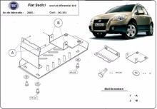Plieninė diferencialo apsauga Fiat Sedici (2005-2014)
