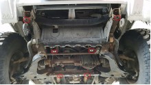 Plieninė pavarų dėžės apsauga Mitsubishi Pajero 3 (V60, V70) (1999-2007)