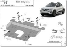 Plieninė variklio apsauga Dacia Spring (2021-2026)
