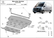 Plieninė variklio apsauga Mercedes Sprinter-FWD (2018-2026)