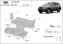 Plieninė variklio apsauga Kia Sorento (2006-2010)